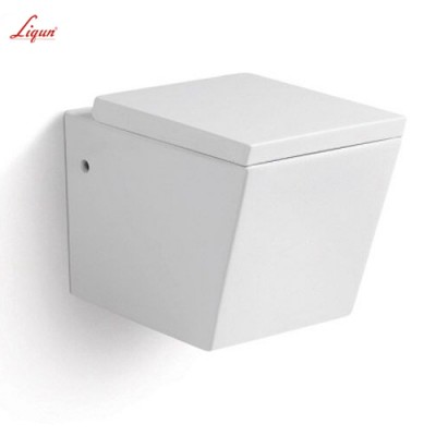 Ceramic wall hanging toilet without water tank peeping chinese  door design wash basin toilet